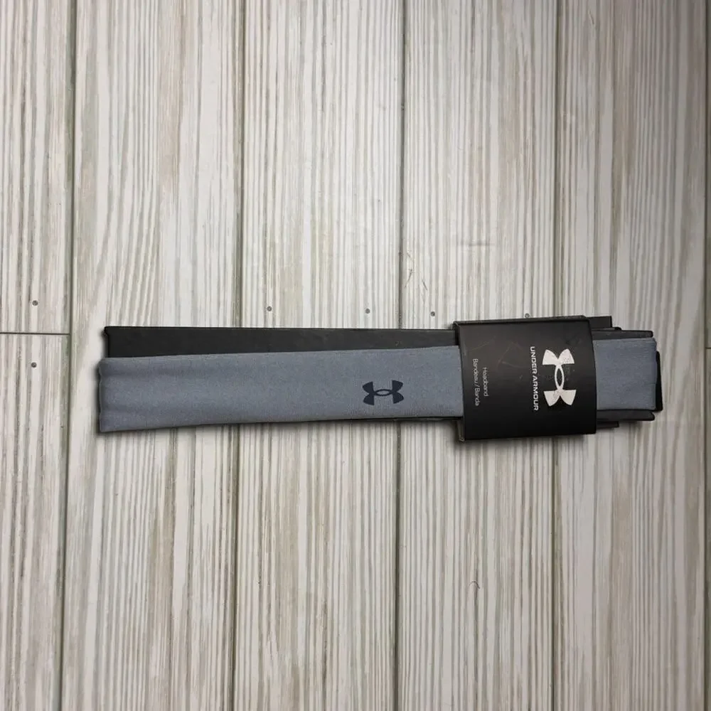 Under Armour  Logo Women’s Sporty Athletic Gray and Black Headband Sz OS